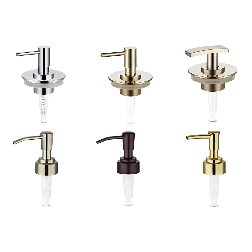 1cc/2cc China made quality bathroom accessories zinc alloy metal brushed gold lotion pump 28mm
