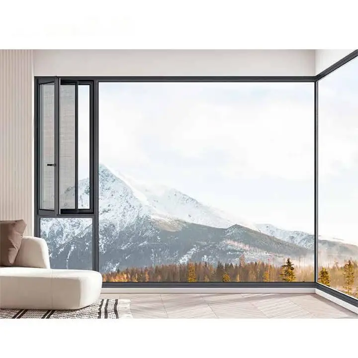 48 x 60 36 x 72 Customized PVC Casement Window Double Glazed PVC Casement Windows For Sale