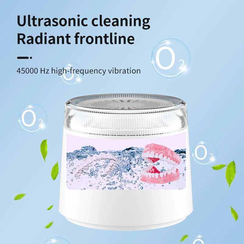 Dental Heating And Drying Function Ultrasonic Cleaning with UV and Fan retainer cleaner accessories cleaning device