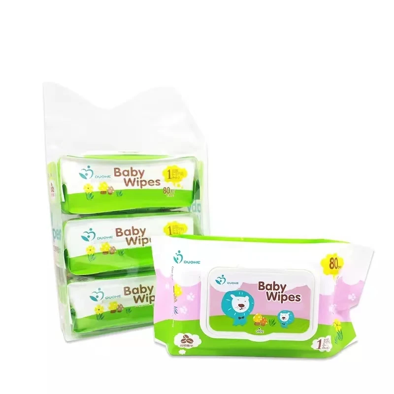 OEM Disposable Baby Wet Towels Organic Hot Sale 80 PCS Bags Baby wet wipes