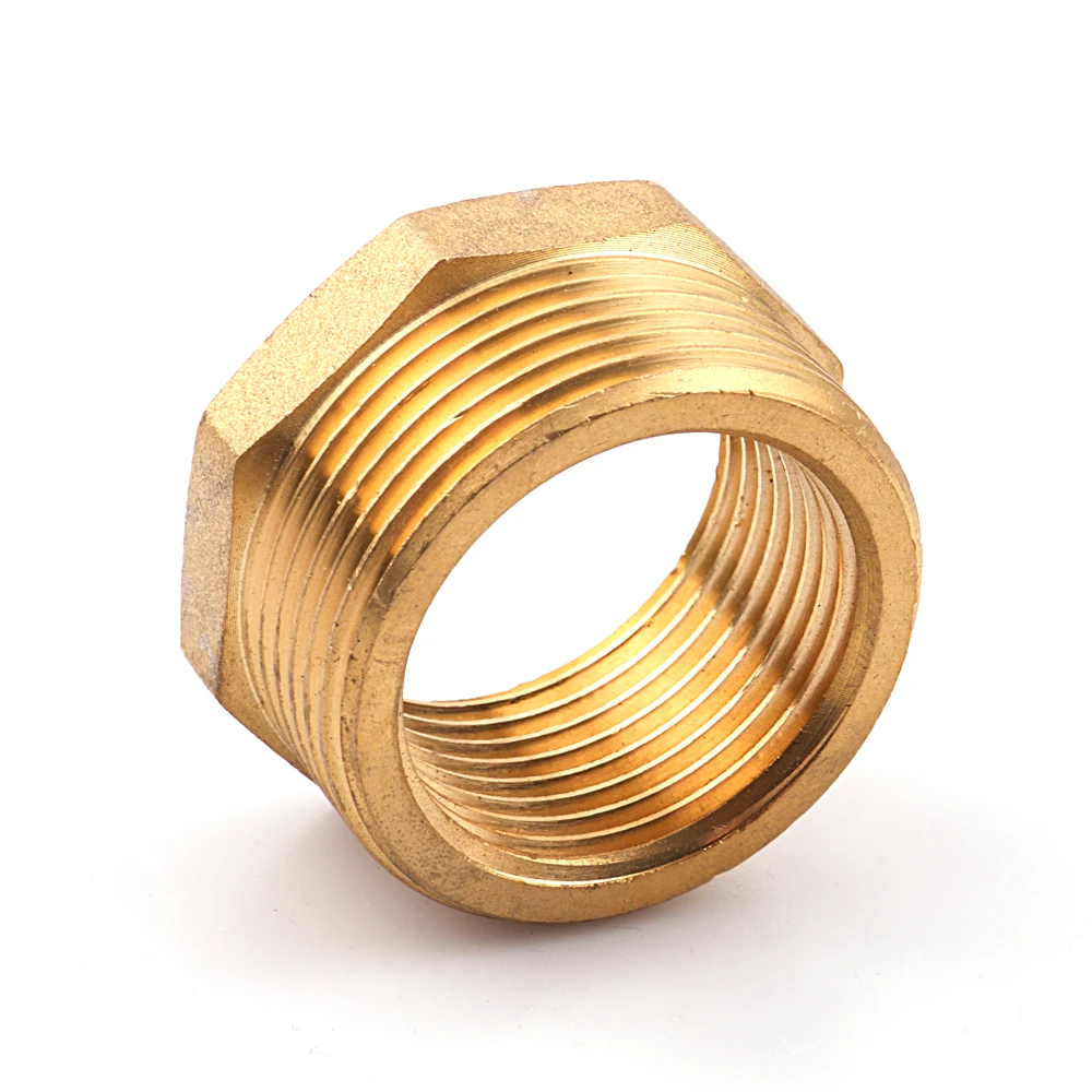 Brass Hex Bushing Filling core Reducer Pipe Fitting with male and female thread for brass Water Gas Adapter Coupler Connector