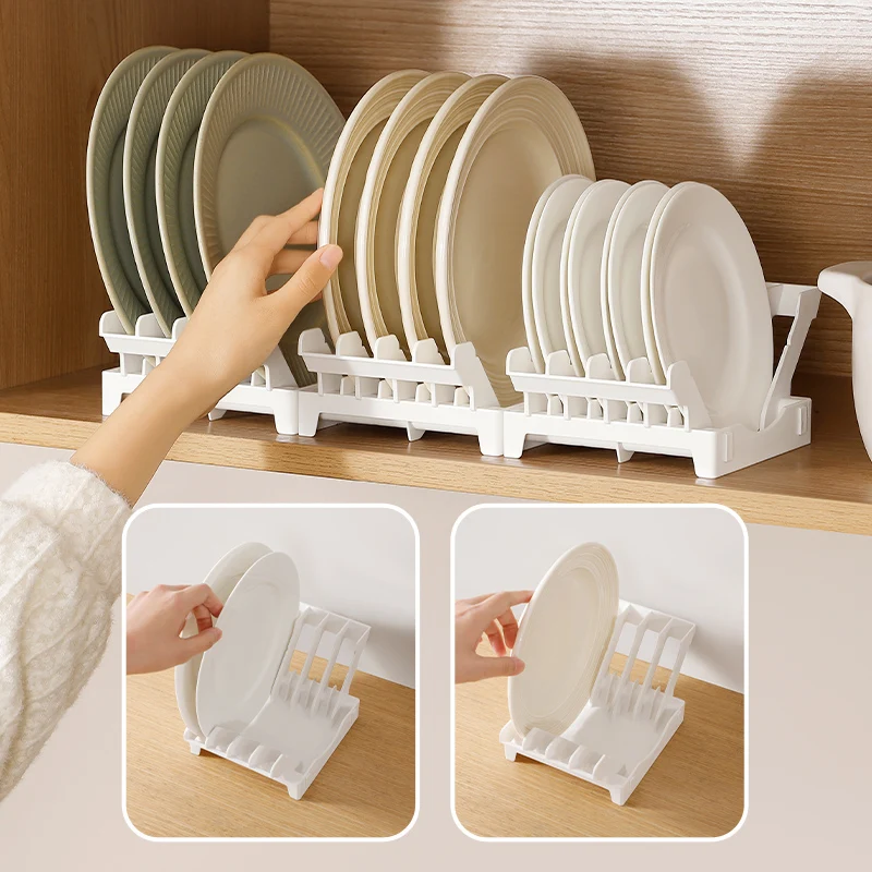 Modern Household Drain Dish Rack Furniture Drawer with Free-of-Holes Drain Shelves Kitchen Dish Storage