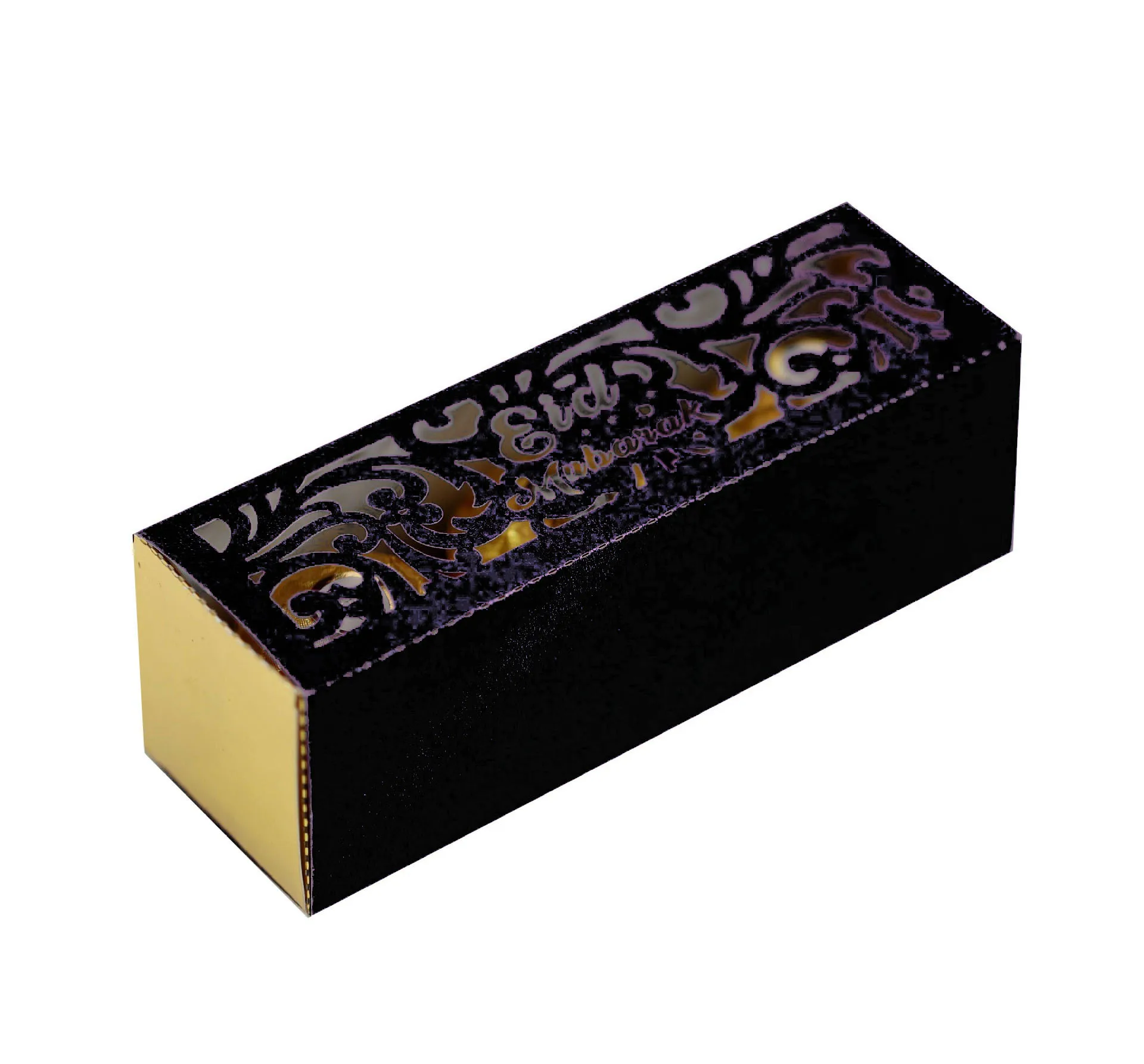 Лидер продаж прямоугольная коробка для шоколада с лазерной резкой Eid Mubarak Подарочная конфет и сладких