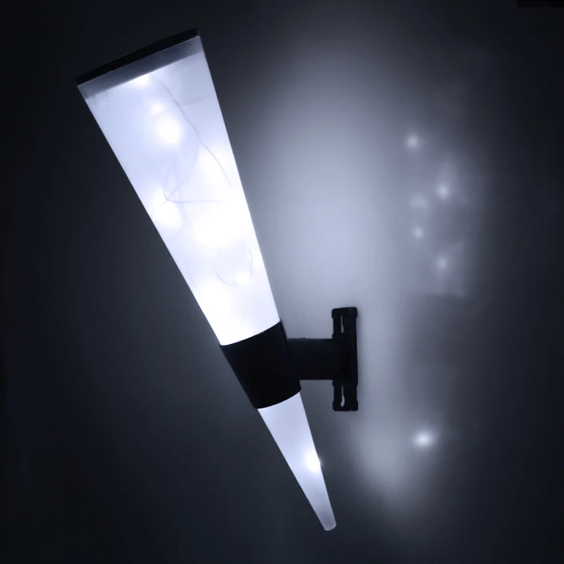 Ice Cream Shape Solar Power Double Warm White Light Inside String Wall Lamps for Garden Porch Yard Balcony Pathway Lawn Xmas