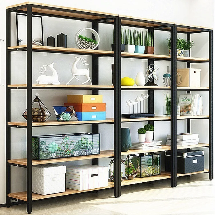 Factory supply stainless steel floor simple organizing storage rack office bookshelf multi-layer storage shelves