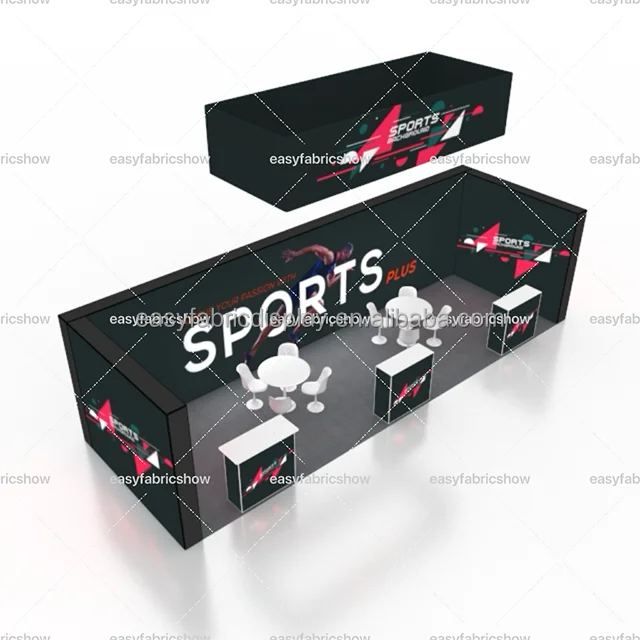 Modular Easy Assemble Aluminum Advertising Equipment Lightbox Booth Trade Show Booth For Exhibition Display Stands