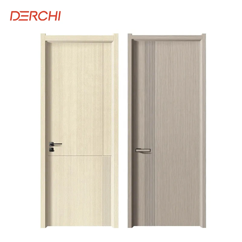 DERCHI Factory Wholesale Interior Doors for Houses Door Sale Latest Design Modern Solid Wood