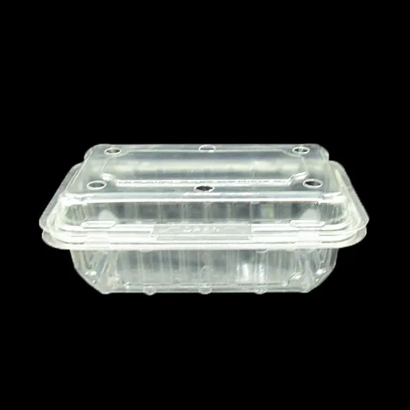 
WHOLESALE 400 g Transparent Clam shell Shape Disposable Plastic Fruit Cherry Container 