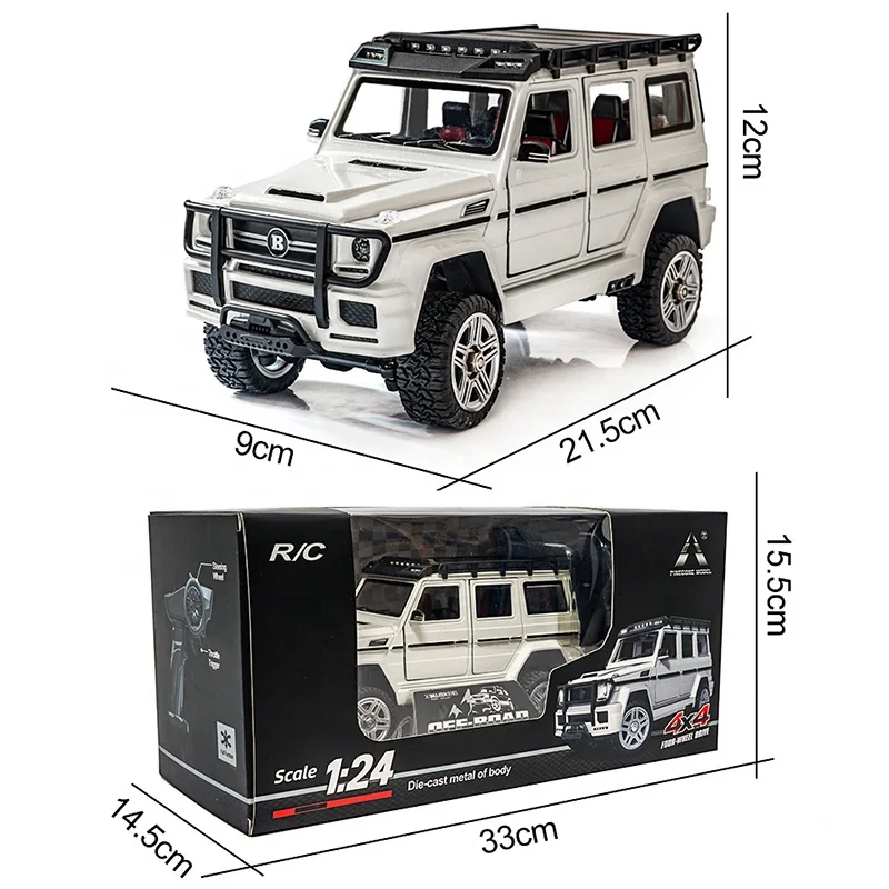 SG-2401 1/24 Scale Amg G65 Miniature Zinc Alloy Off-Road 4Wd Led 4X4 Electric Radio Control Car Truck Metal Rc Rock Crawler Toy