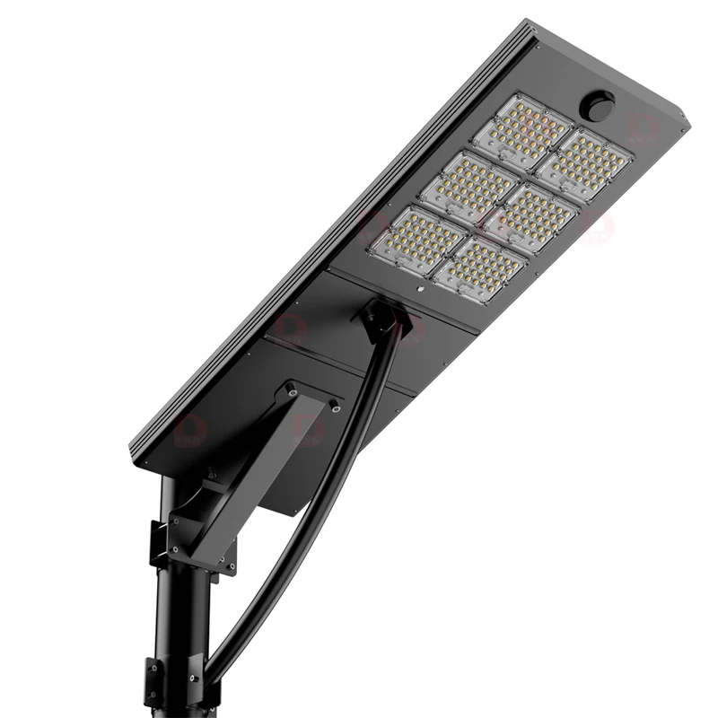 Dawn Patented product 30w 180lm led all in one solar street light remote control ip65 outdoor waterproof  in smart cities