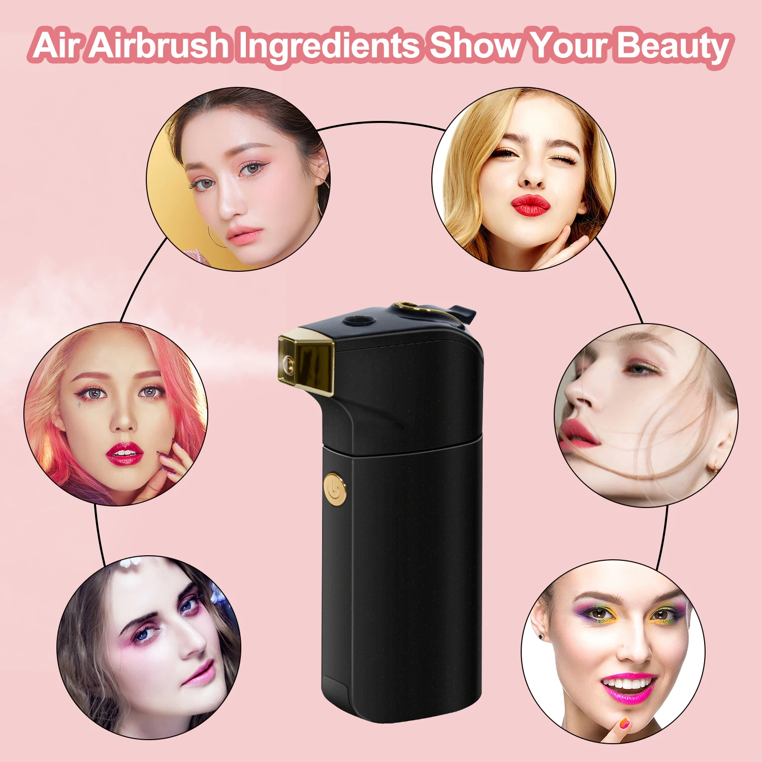 Cordless Make Up Gun Spray Hair Color Airbrush Compressor Electric Wireless Barber Airbrush Compressor Kit