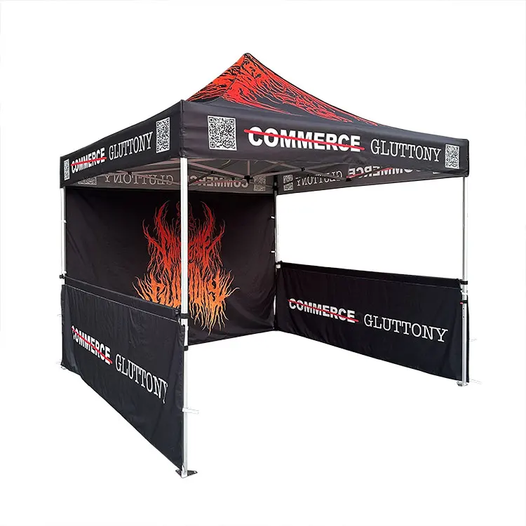 Wholesale Aluminium Tent Trade Show Event Promo Folding 40mm 3x3 Vendor Custom Logo Pop Up Advertising Outdoor 10x10 Canopy Tent