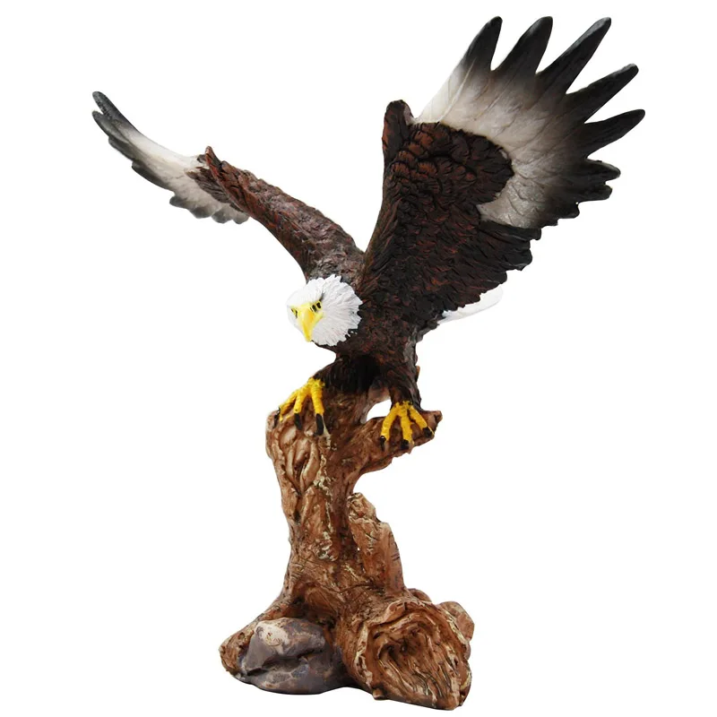 American souvenir large polyresin bald eagle statue U.S. patriotic decor emblem freedom wings of glory statues and figurines