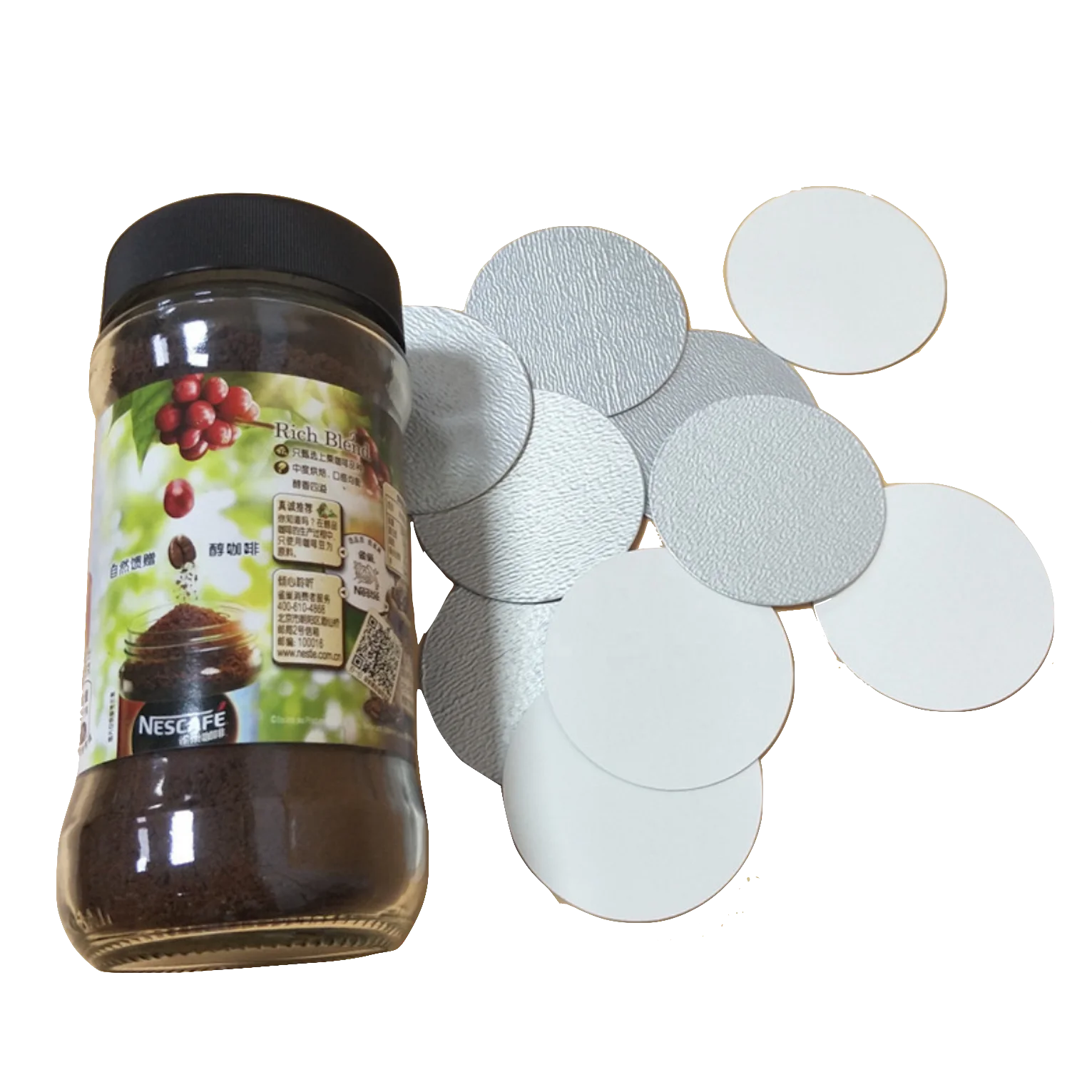 Hot sale aluminum foil paper board induction sealing wads with easy open pull tabs for food packaging bottle cap