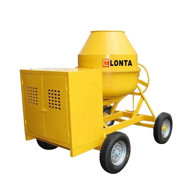 Deft design concrete mixer machine with lifting hopper and diesel cement mixers