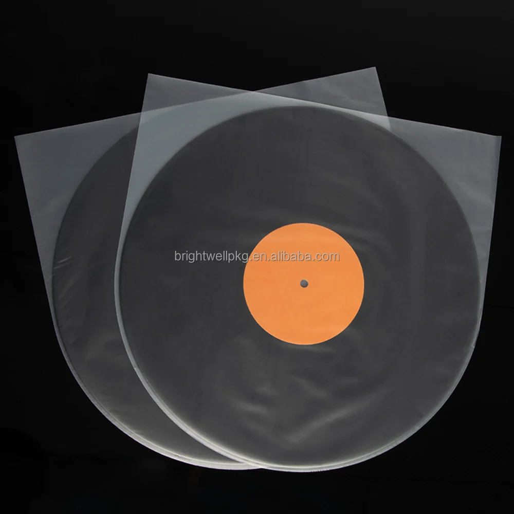 LP Vinyl Record Inner Sleeves Anti Static Round Bottom Inner Sleeves for 12 Inch 33 RPM LP Vinyl Records Custom 2/3 Mil Thick