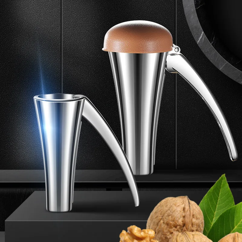 Hot Sale Convenient Funnel Shape Spatter-proof Nut Crackers With Lid Cover