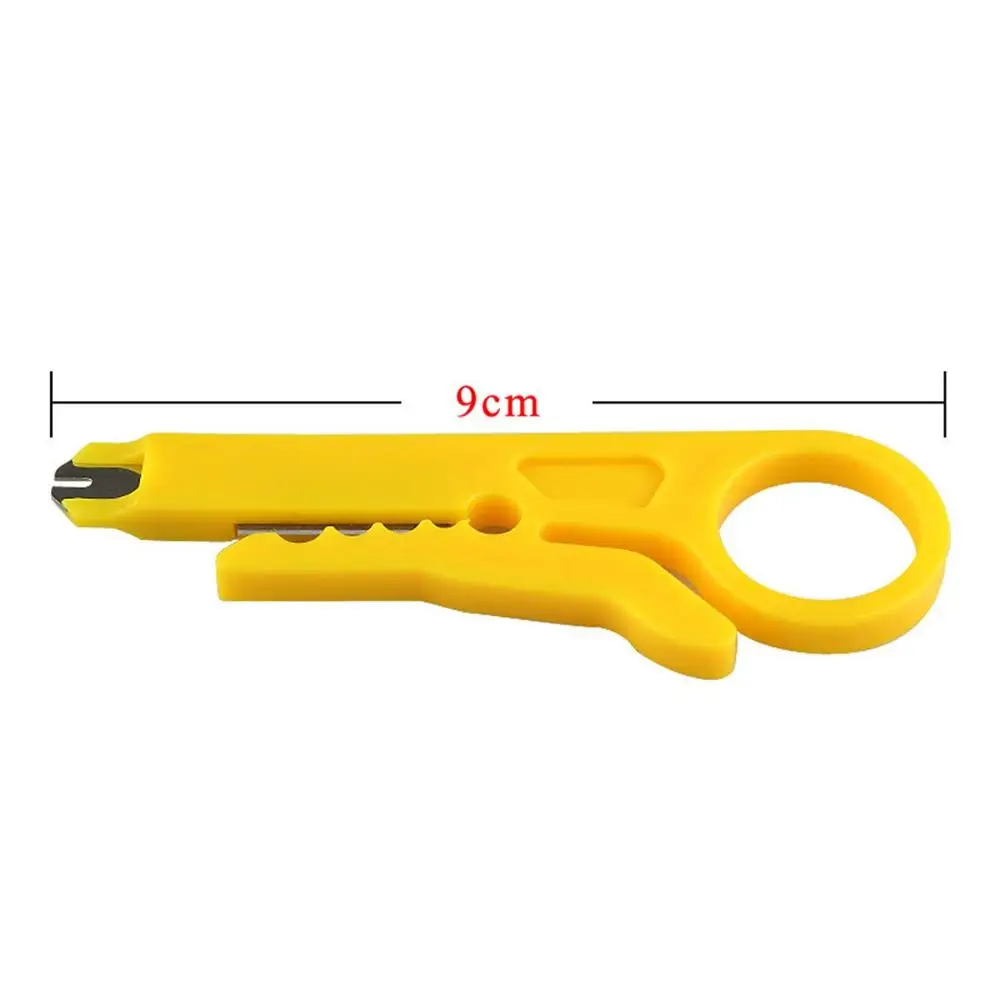 Mini Yellow Portable Wire Stripper Network Insert Crimping Tool Cat5e Cat6 Cable Stripping Wire Cutter Multi Tools
