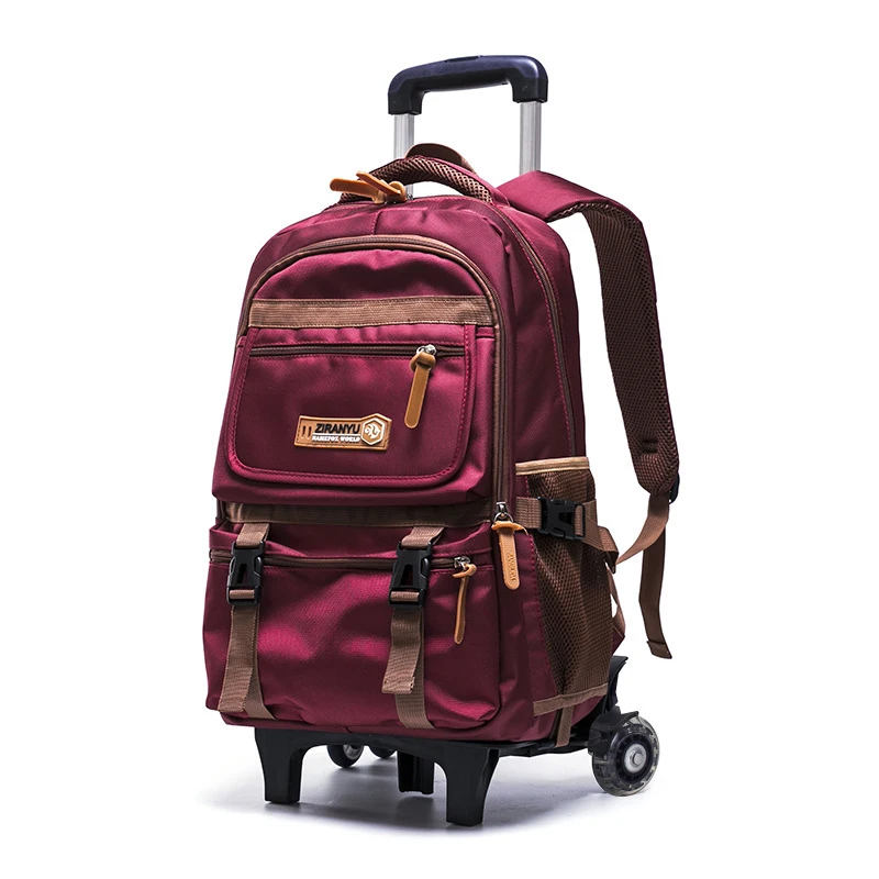 Custom  Trolley  Sets With Detachable Children Kids Backpack Wheeled trolley school bags For Teenagers