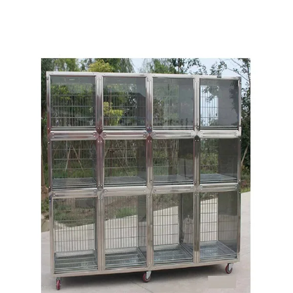 OEM stainless steel animal display cage with customized layers