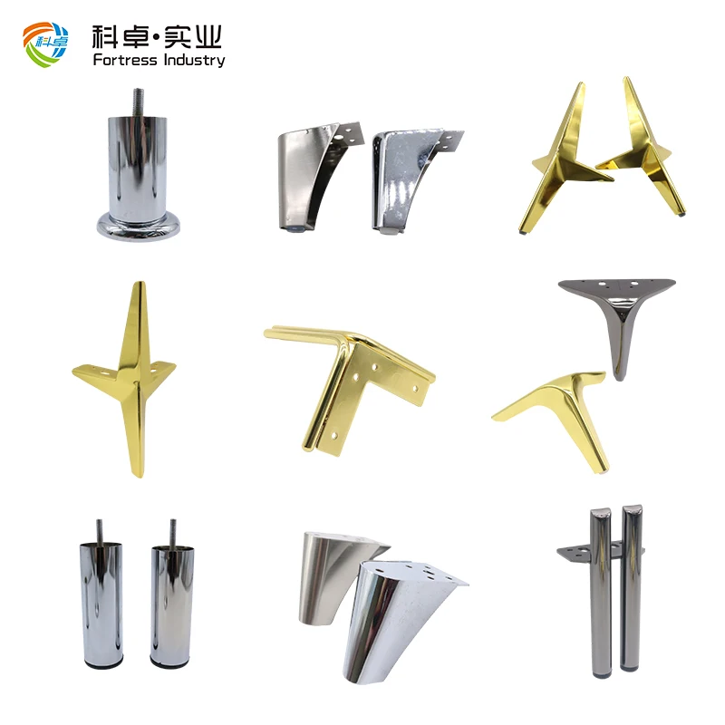 Wholesale Metal Furniture Parts Cylinder Round Shape Cabinet Feet Chrome Furniture Metal Cylinder Leg Sofa Leg