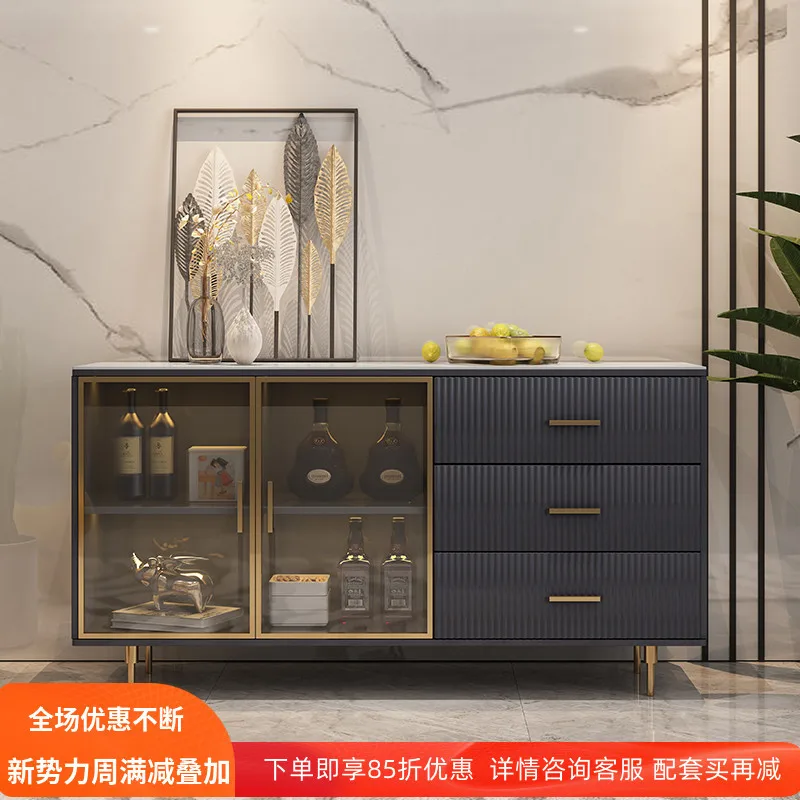 Modern light Luxury Italian style cabinet living room furniture wood storage cabinet