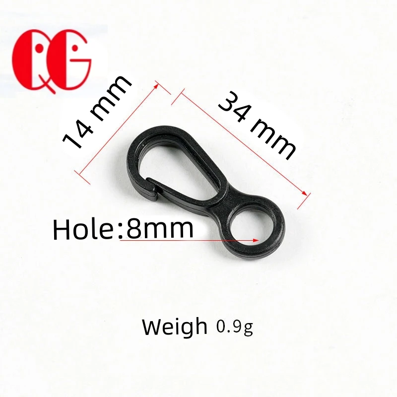 Factory Custom Hanger Webbing Quick Release PP Small Plastic Spring Clip Strap Hook Rotary Swivel Snap for 8mm Rope