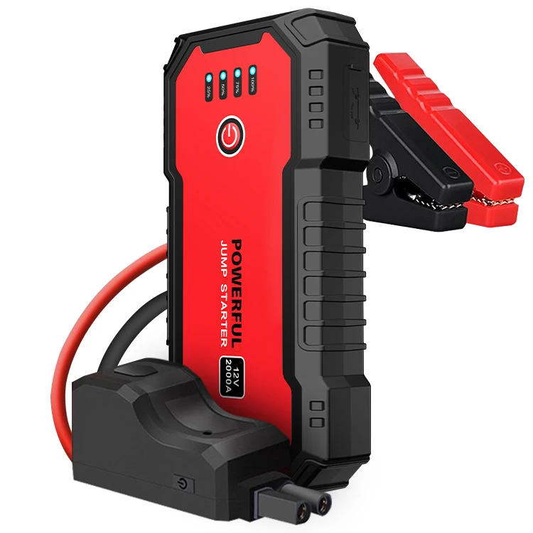 Lancol 12V Auto Battery Booster Pack 2000mAh jump starter with Smart Safety Jumper Cable LED Light