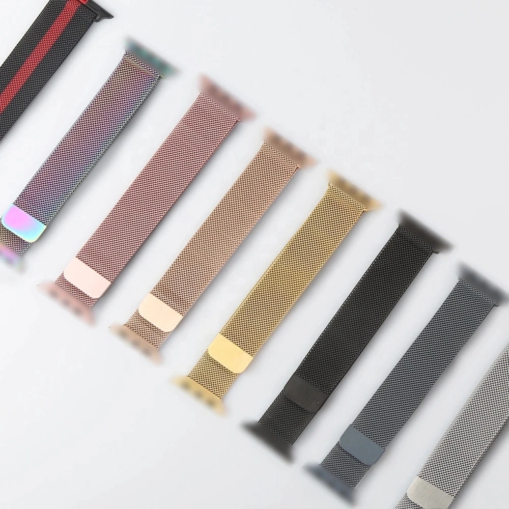  Миланская петля для Apple Watch Correa металлический сменный сетчатый ремешок из нержавеющей стали W26