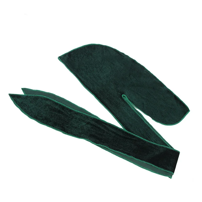 Small Moq Fashion Hair Accessories Doo Rags Unisex Velvet Durag Extra Long Straps 360 Waves Du Rag Custom Design Durag