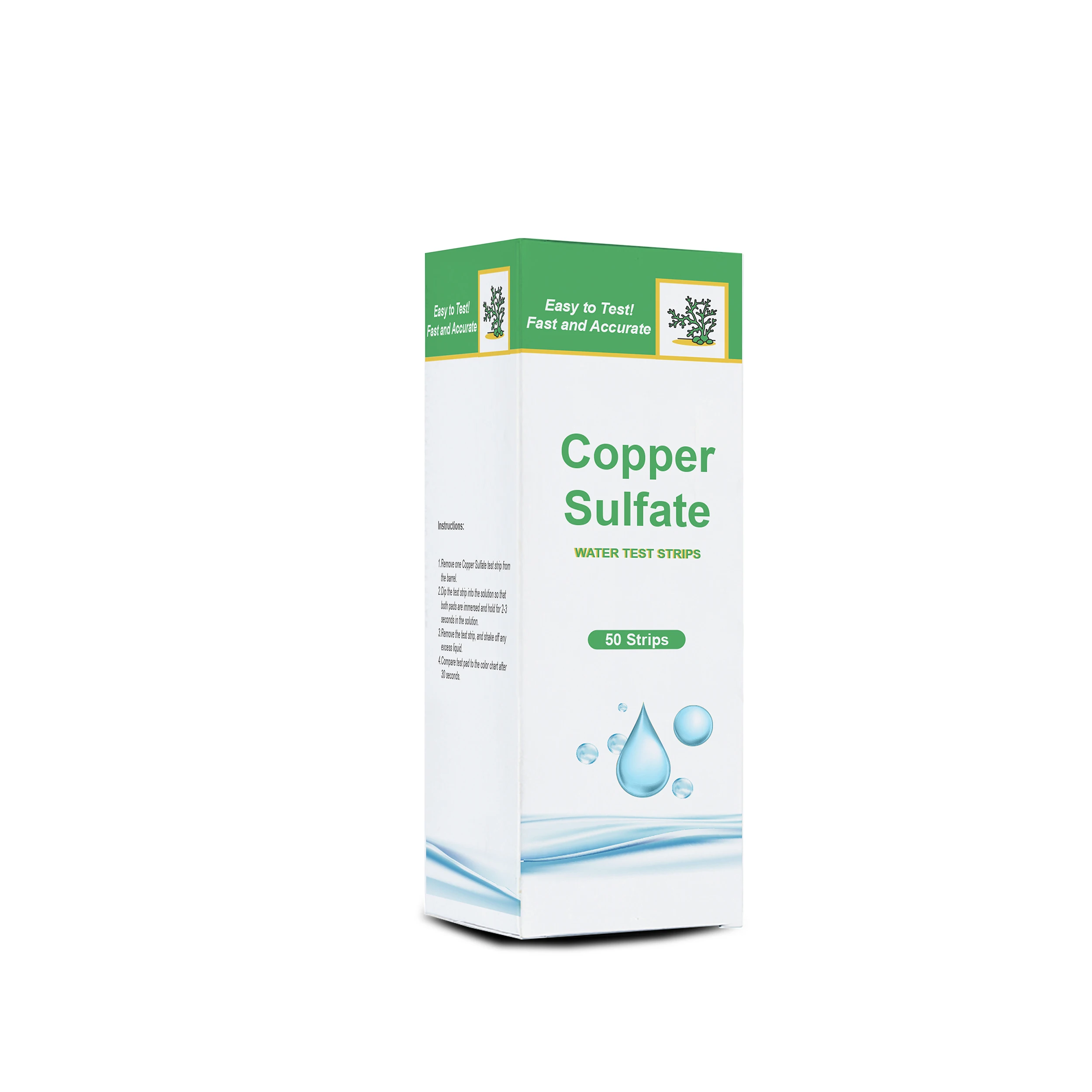 Factory Price Rapid Water test Strips for Testing Copper Sulfate with 50 Strips Per Barrel