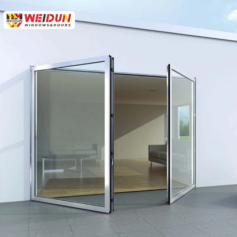 glass casement door Thermal Break Aluminum Heat insulated Profile Design French Doors Exterior interior