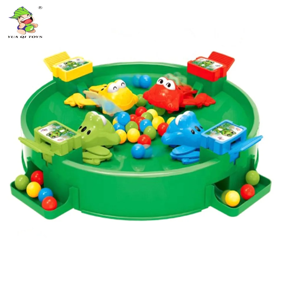 YQ Early Educational Multiplayer Frog Feeding Toy Eating Beads Game for Child