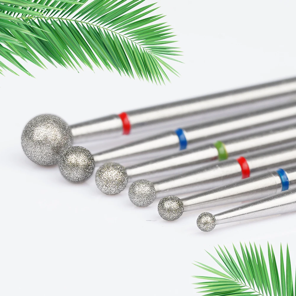High End Spherical Diamond Nail Drill Bits Remove Cuticle Nail Care Factory Professional Nail Bur For Callus