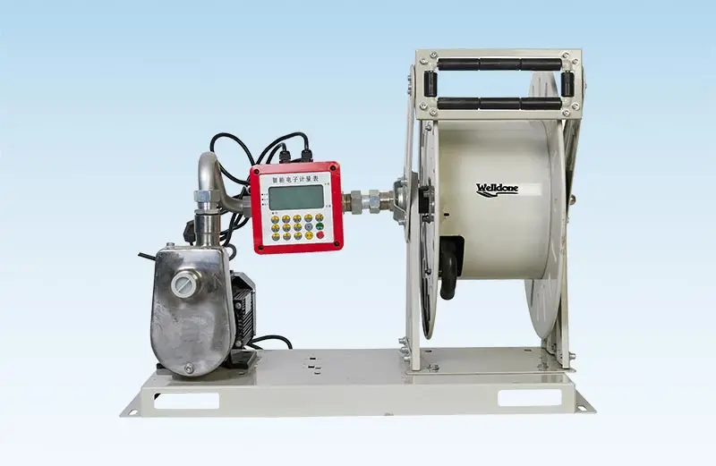 High-Flow Automatic Retractable Fuel Hose Reel, Durable Construction for Commercial Use