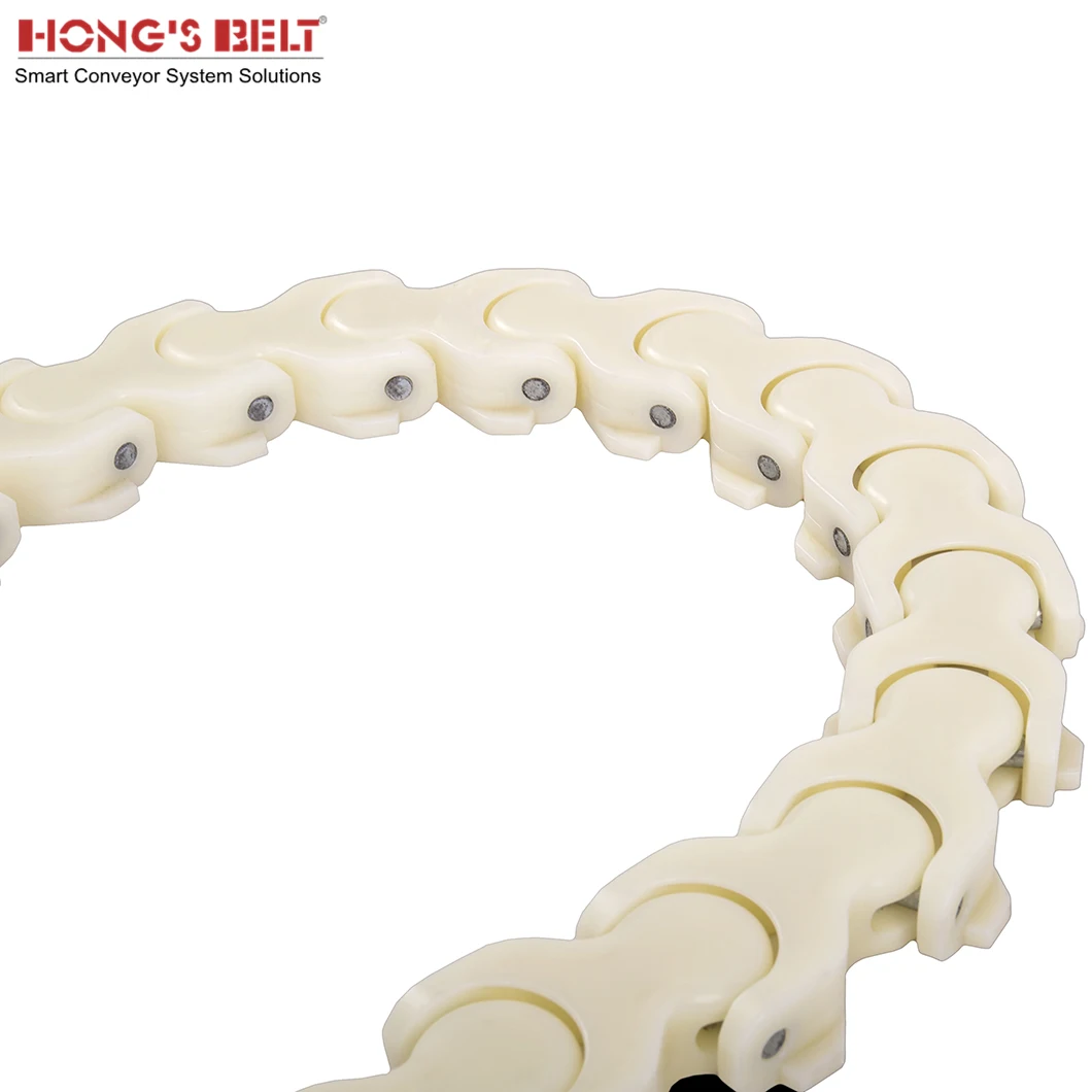 Hongsbelt 1701TAB Высококачественная пищевая конвейерная лента, пластиковая килевая цепь
