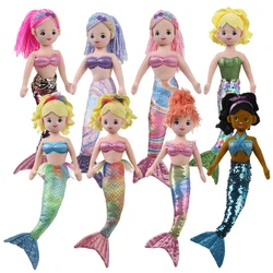 Оптовая продажа, новый дизайн, красивые детские Тряпичные куклы-русалки, миниатюрные плюшевые мягкие игрушки-русалки на заказ