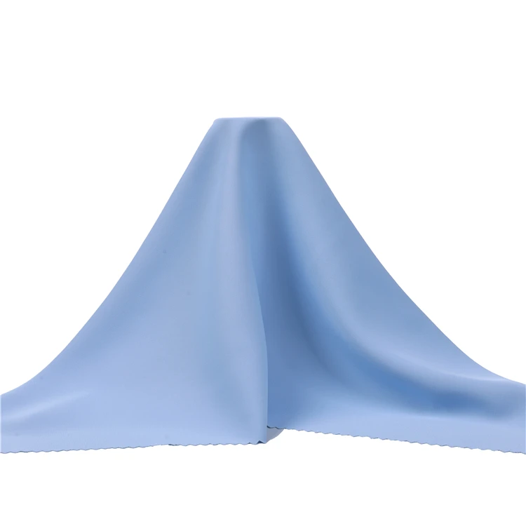 Fashiontex Free samples Support customized 80D full dull good stretch cross twill 100% polyester stretch woven fabrics