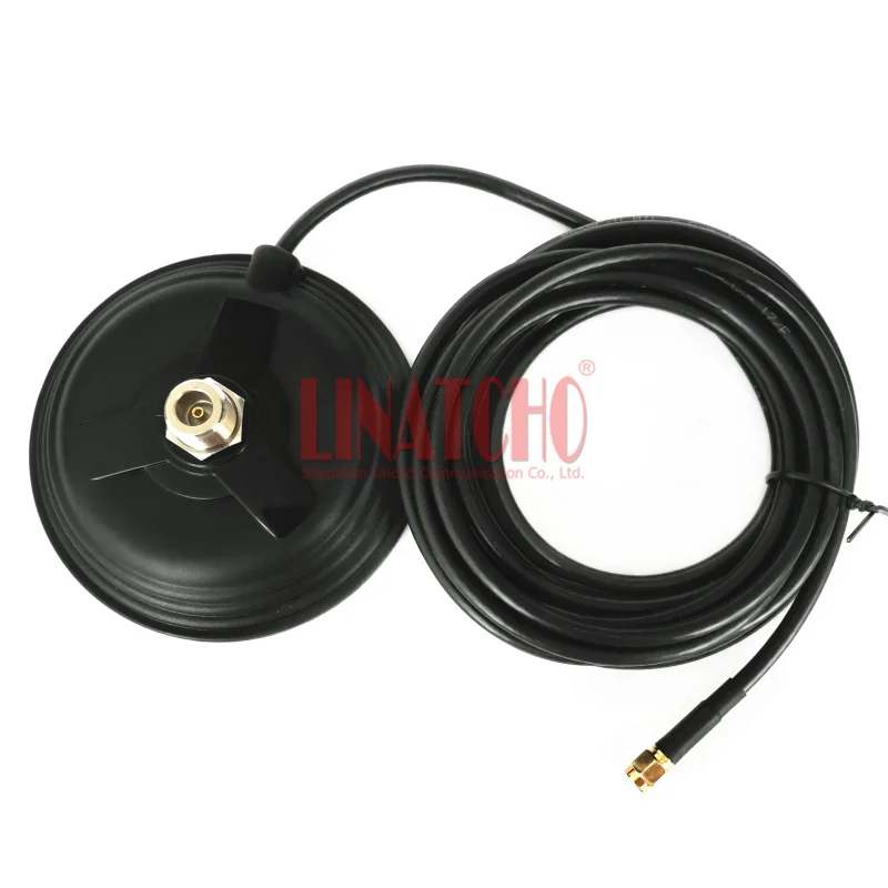 3 Meters RG58U Cable Diameter 12CM Strong N Male Antenna Magnetic Base N Female Jack