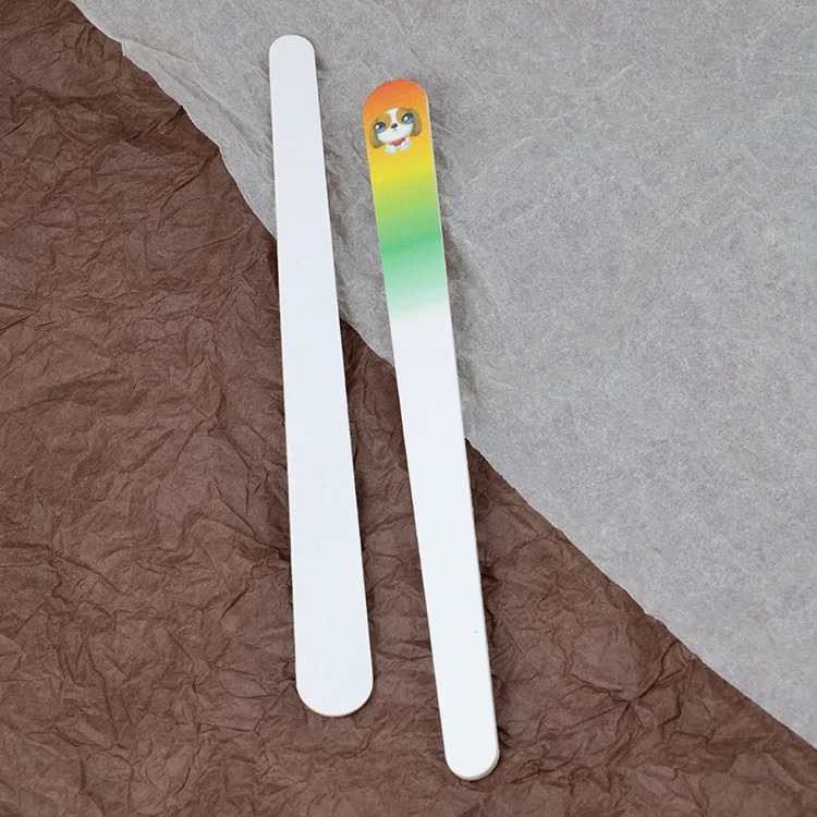 Wholesale custom private logo rectangular nail file 80 100 120 150 180 240 zebra print factory