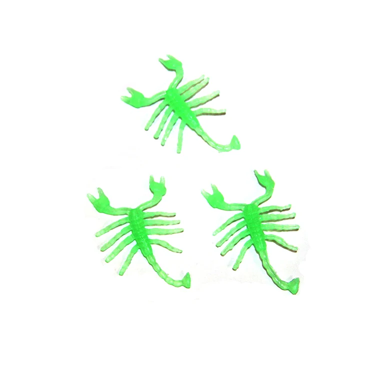 Halloween Kids Toy Creepy Stretchy Glowing Scorpion Pack of 6 Table Wall Party Decoration