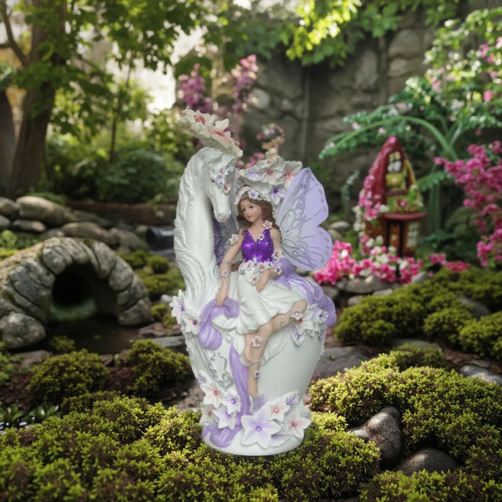 13 дюймов Высокое качество ручной работы голова лошади смолы фея ваза для