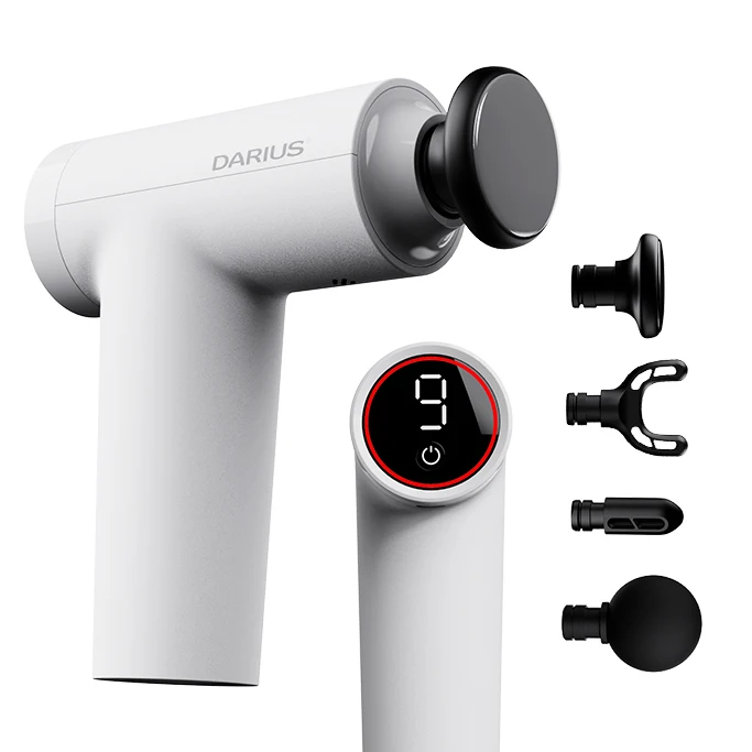 DARIUS Hot Sale Cordless Electric Heating Comfortable Massage Fascia Gun Quiet Rechargeable Wireless Muscle Relax