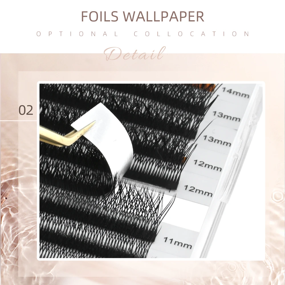 NAGARAKU 6D W Shape Eyelash Extensions Volume Pre-made Fans False Eyelashes Split Tips W shape