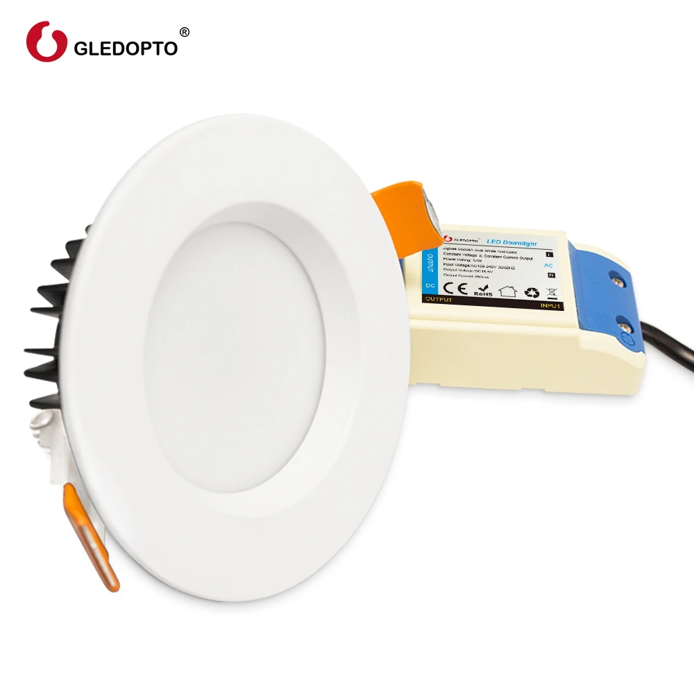  Светодиодный потолочный светильник Gledopto 2700-6500K zigbee + plus 9 Вт rgbcct угол луча 120 градусов сигнал с автоматической синхронизацией и