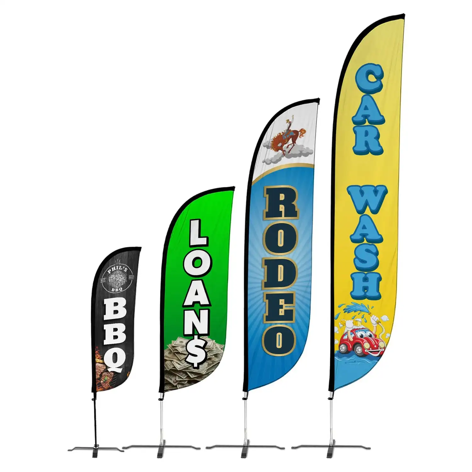 Hot Sale Waterproof Custom Advertising Flags For Outside Stand Feather Flags Custom Printing Teardrop Flags