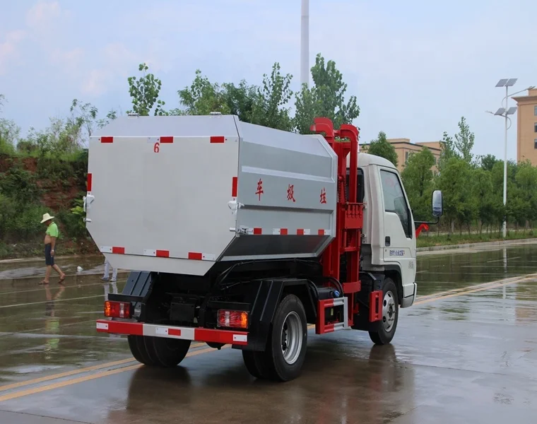 china hydraulic Side-trailer garbage truck