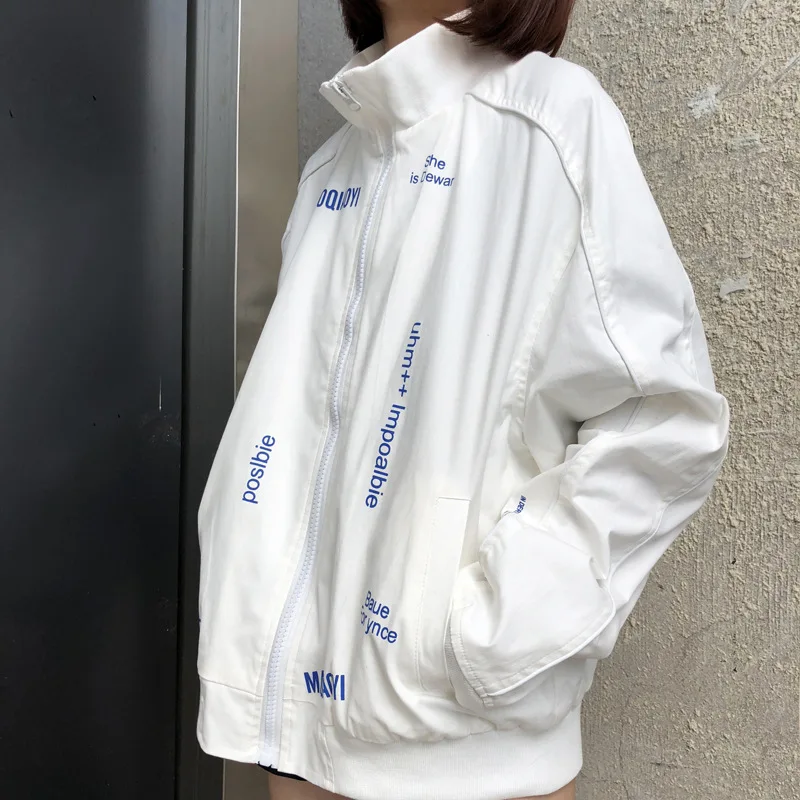 J&H fashion best selling oversize long sleeve zip up full neck jacket win breaker 3XL plus size casual clothes wholesale