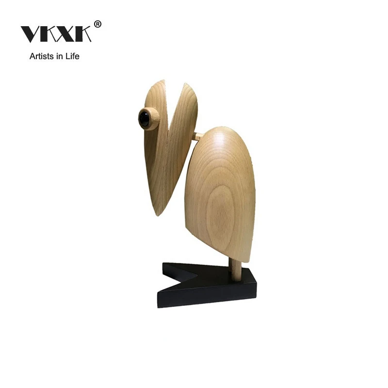 Good-material Beech wood animals craft production for hot sale