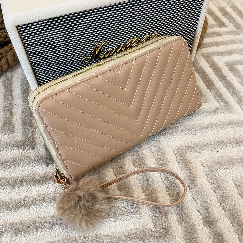 Simple Zipper Purses Long Section Clutch Wallet Soft Pu Leather Designer Slim Wallets Leather Woman